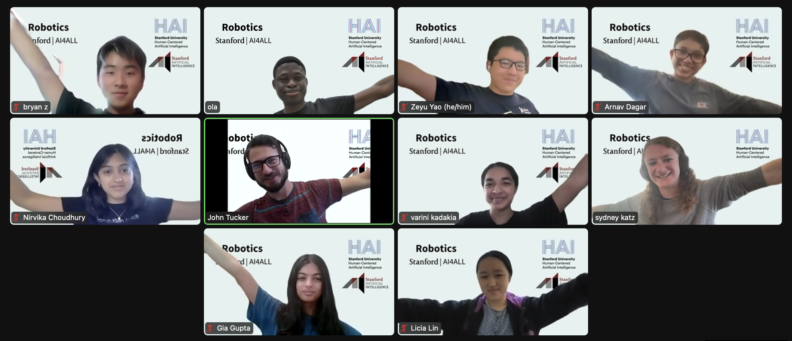 Stanford AI4ALL 2023 Robotics Team